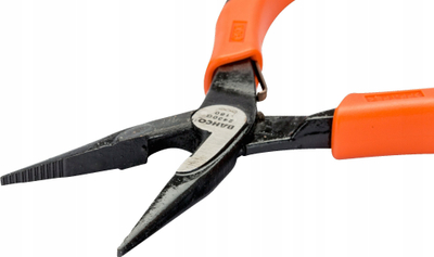 Pinca hundëgjata Bahco 2430G, 140mm, me dorezë ergonomike, portokalli me të zezë