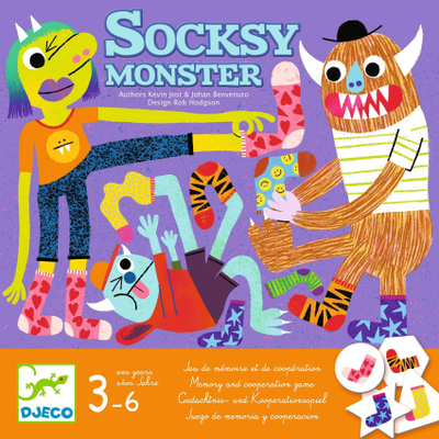 Çorape Socksy Monster, me figurë monster, për kalamaj dhe të rritur, shumëngjyrëshe
