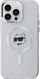 Mbrojtëse telefoni Karl Lagerfeld IML Metal Choupette Head, për iPhone 13 Pro Max, MagSafe, e bardhë