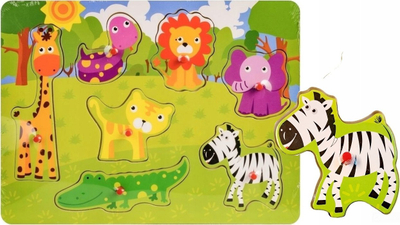 Puzzle druri Daffi Safari, me doreza, për fëmijë