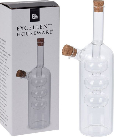 Shishe dozimi për vaj dhe uthull Excellent Houseware, 225 ml, 75 ml, transparente