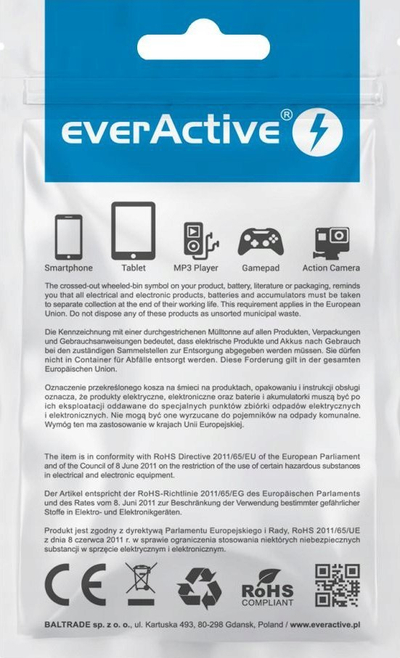 USB кабел Everactive USB A во Lightning, 2 m, USB 2.0, бел