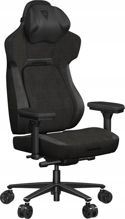 Karrige gaming ThunderX3 CORE Loft, deri 150 kg, me mbështetje për mesit, e zezë