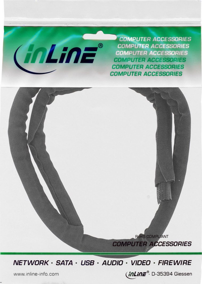 Organizues kabllosh InLine Self Closing Sleeving, 10mm, 1m, i zi