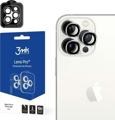 Mbrojtës kamere 3MK Lens Protection Pro për iPhone 15 6.1", xham 9H, ngjyrë argjendtë