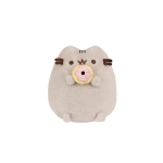 Lodër pelushi Pusheen ulur me donut, 10 cm, gri