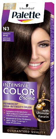 Ngjyrë flokësh Palette Intensive Color Creme, nr.3, kafe e mesme