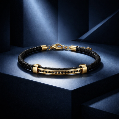 Karl Lagerfeld Bracelet – Black & Gold Edition