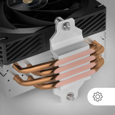 Ftohës procesori Mars Gaming MCPU-X4, 230W TDP, me një ventilator 120mm PWM, ngjyrë e zezë