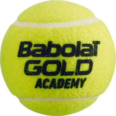 Topa tenisi Babolat Gold Academy, set 72 copë, pa presion, të verdhë