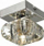 Plafonierë Azzardo Rubic 1 AZ0489, moderne, metal dhe xham transparent, argjendtë