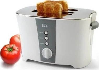 Toster ECG ST 818, 800W, 2 feta, i bardhë
