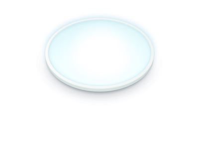 Plafonierë WiZ SuperSlim LED CCT, 29cm, smart, e bardhë