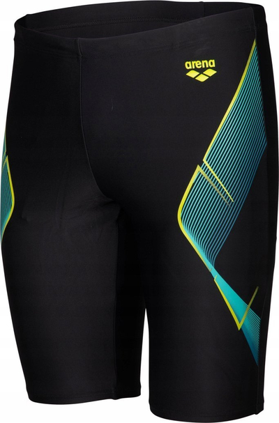 Pantallona noti Arena Crystal Swim Jammer për burra, MaxFit Eco, të zinj