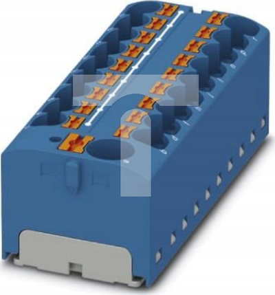 Bllok shpërndarës Phoenix Contact PTFIX 10/18X4 BU 3273902, 18 pika lidhje, montim në panel, blu