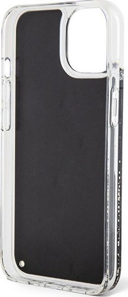 Guaskë telefoni Guess GUHCP14SLCSGSGK për iPhone 14, Liquid Glitter Marble, e zezë
