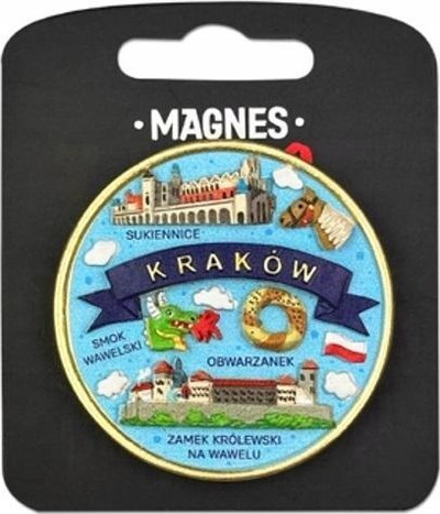 Magnet suvenir Teka I Love Poland Krakow, shumëngjyrësh