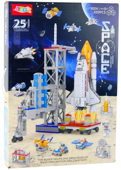 Set për ndërtim kozmik Space Station Rocket 3 in 1, 25 modele, 699 copa, shumëngjyrësh
