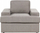 Fotel Armchair Taupe, me material poliestër, jastëk i trashë, ngjyrë taupe