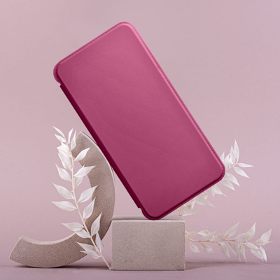 Futrollë piano book për Samsung Galaxy A22 5G, PU & TPU, me kapak, ngjyrë magenta