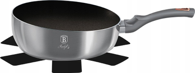 Tigan wok Berlinger Haus Flip Moonlight, 26 cm, veshje titan, blu e çelët