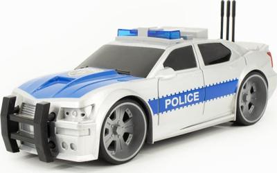 Makinë policie lodër Wenyi Rescue, me drita dhe zëra, 1:16, e bardhë blu