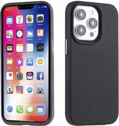 Futrollë MX Prestige për iPhone 13 Pro 6.1", mbrojtëse, antirrëshqitëse, e zezë