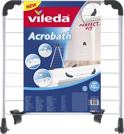 Tharëse rrobash për vaskë Vileda Acrobath, 4 m, e bardhë