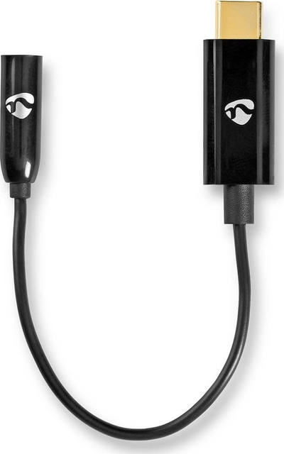 Adapter audio Nedis USB C në 3.5 mm, USB 3.2 Gen 1, 0.15m, i zi