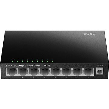 Switch rrjeti Cudy 8 port, 10/100 Mbps, metalik