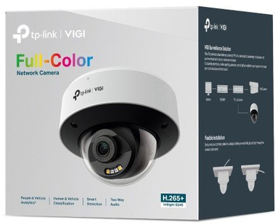 Kamerë sigurie TP-Link VIGI 4MP Full-Color Dome, rrjet IP, e bardhë