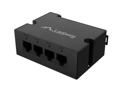 Extender PoE LANBERG DIN-FE4-AT-30W, 1x IN 3x OUT, Fast Ethernet 100Mb/s, 30W