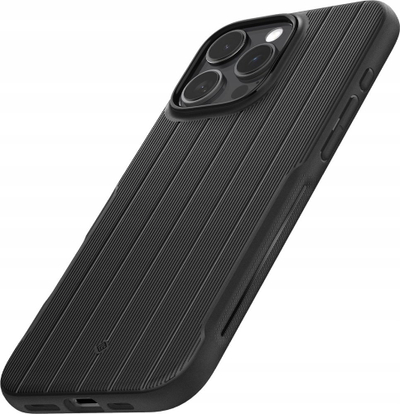 Mbrojtëse telefoni Spigen Caseology Dual Grip MagSafe, për iPhone 16 Pro, Onyx Black, e zezë