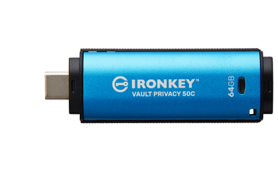 USB Kingston Vault Privacy 50 IKVP50C, 64GB, USB C 3.2 Gen 1