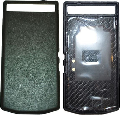 Kapak baterie Blackberry Porsche Design P9982, lëkurë nappa, i zi