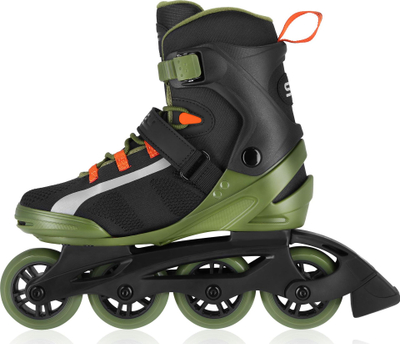 Patina inline për burra Spokey MrFIT, nr. 43, ABEC-7, të zeza me jeshile