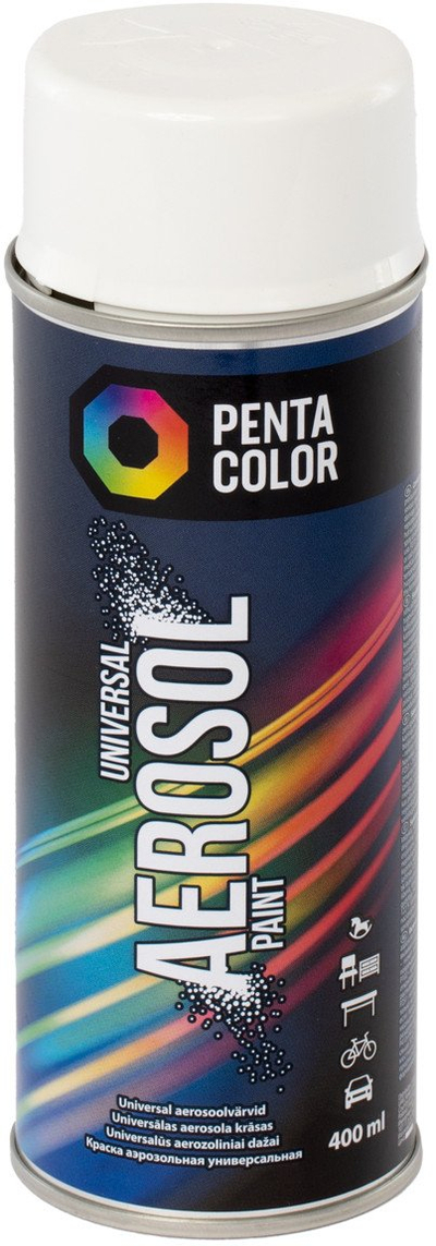 Bojë sprej Pentacolor AER PENTA, me shkëlqim, 400ml, e bardhë R-9010