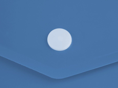 Folder Biurfol A5 PVC, me kapëse snap, blu transparent