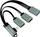Adapter USB LogiLink 3 porta, USB 3.2 Gen 1, USB C, argjendtë