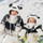 Doreza skish Qunature Panda, unisex, për kalamaj dhe të rritur, madhësia S, bardh e zi