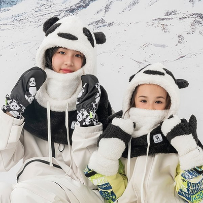 Doreza skish Qunature Panda, unisex, për kalamaj dhe të rritur, madhësia S, bardh e zi