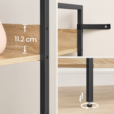 Raft LEOBERT Shelf, 73x17x35 cm, 4 rafte, ngjyrë sonoma