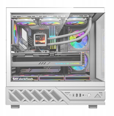 Kuti kompjuteri DarkFlash DS950V, Midi Tower, ekran 6", e bardhë