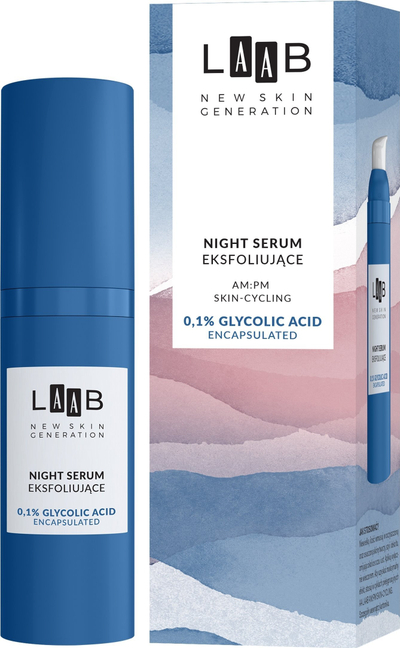 Serum nate AA Laab AM:PM, eksfoliues, 0.1% acid glikolik, 30ml