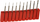 Set stërvinash precize Drel CON-ATA-1001, 0.6–2.3 mm, 10 copë, i kuq
