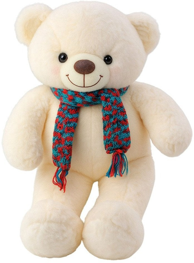 Ari prej pelushi, 55cm, i bardhë