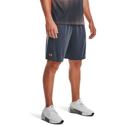 Pantallona të shkurtra Under Armour Tech WM Graphic, 10", poliester, gri me portokalli, L
