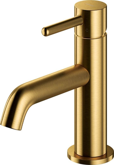 Rubinet lavamani Omnires Y, montim në sipërfaqe, përfundim gold i furçuar