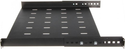 Raft i rregullueshëm Delta 19" 1U (P19R / 450 / B), i zi