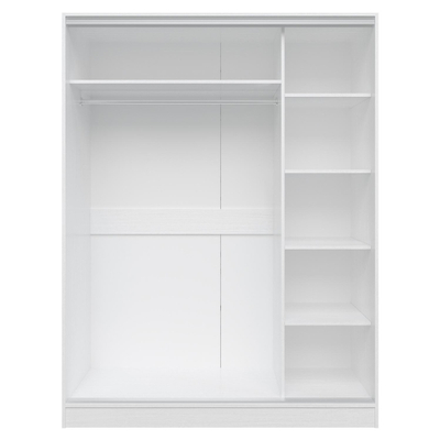 Dollap  rrëshqitës e bardhë 160×60×210 cm (HM2434.03), bardhë